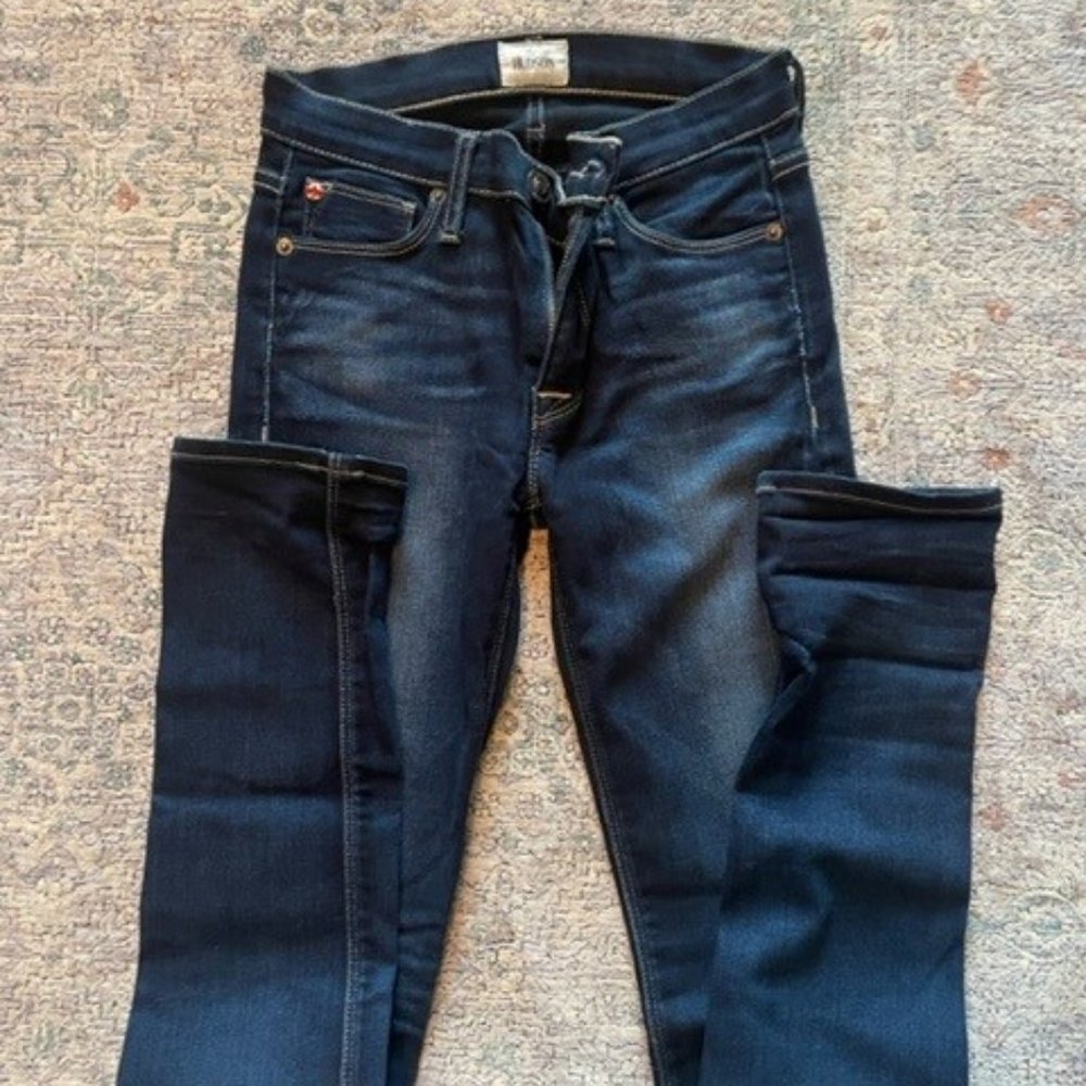 Hudson Shine Midrise Skinny Straight Leg Jean